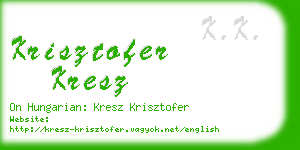 krisztofer kresz business card